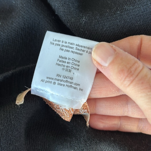 Mara Hoffman Knit Fringe Cardigan Black/Pink/Purple/Blue OS - Picture 7 of 7